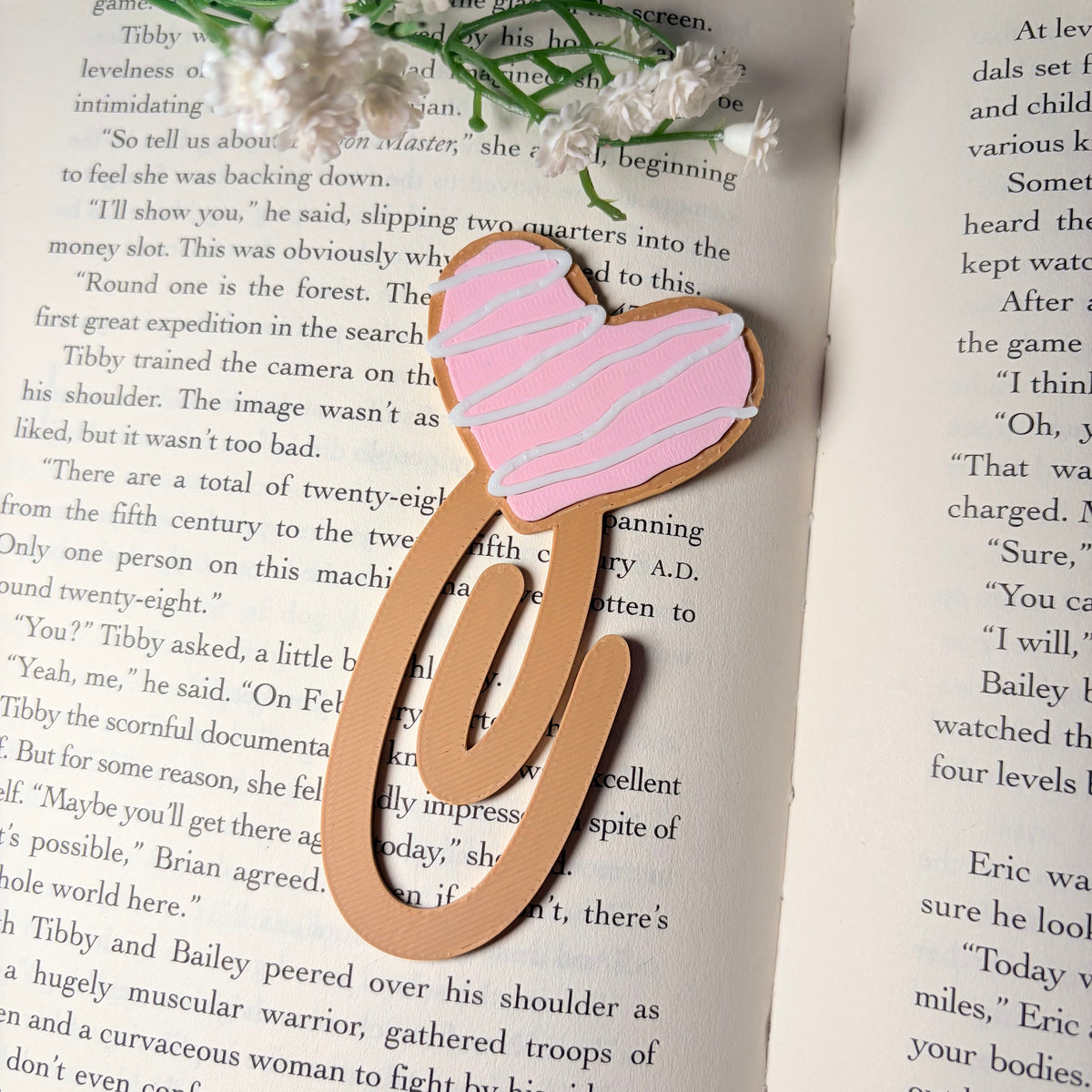 Heart 3D Printed Paperclip Bookmark