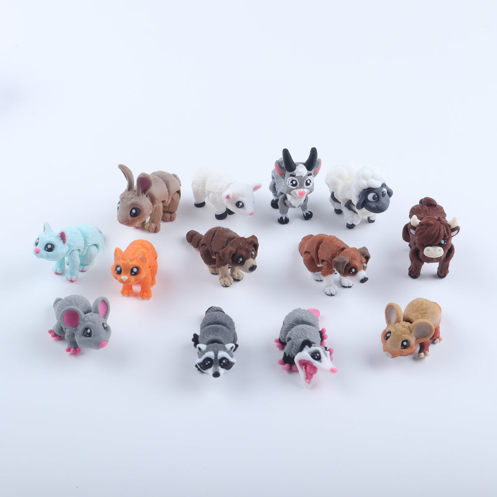 Mini Forest and Farm Animal Fidget Set