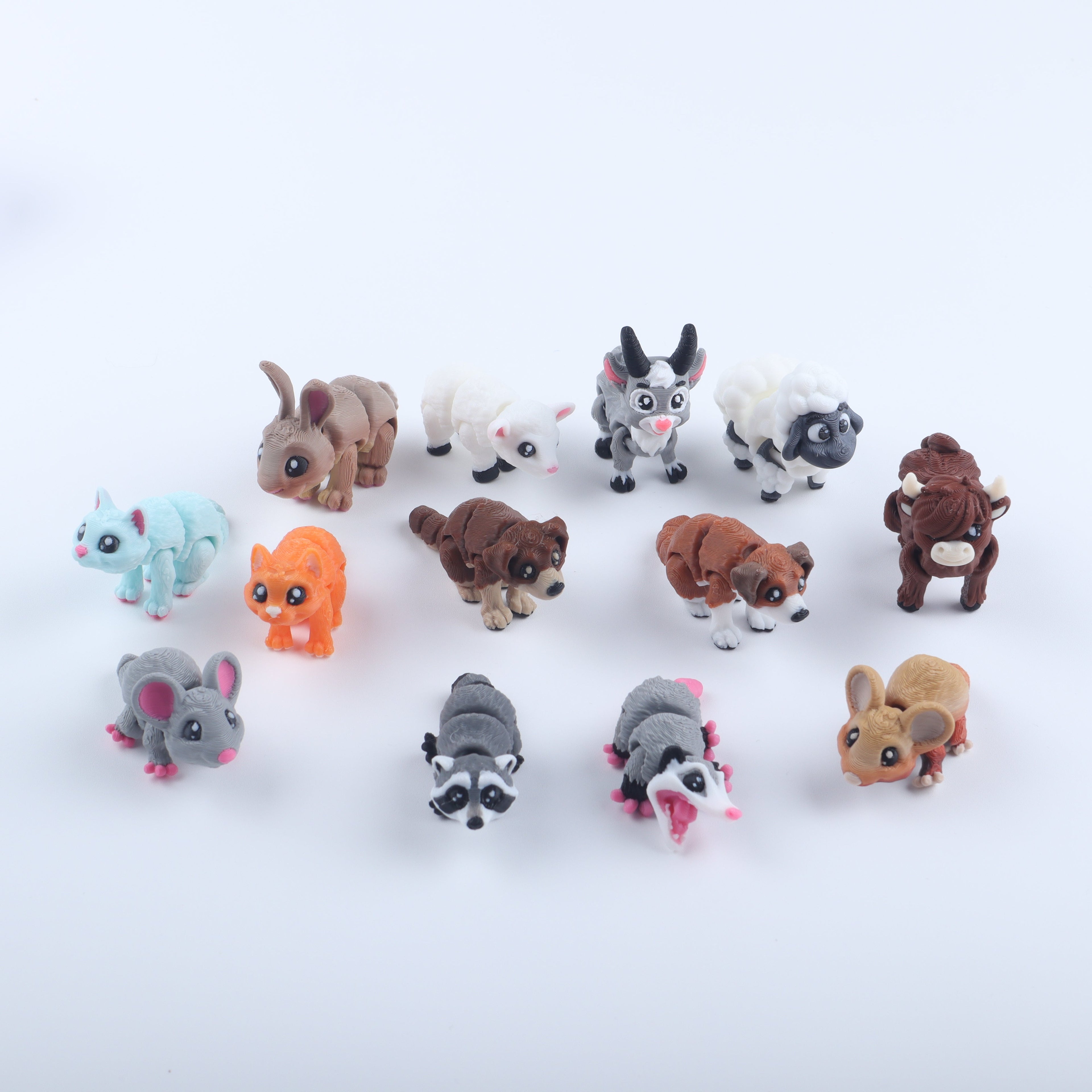 Mini Forest and Farm Animal Fidget Set
