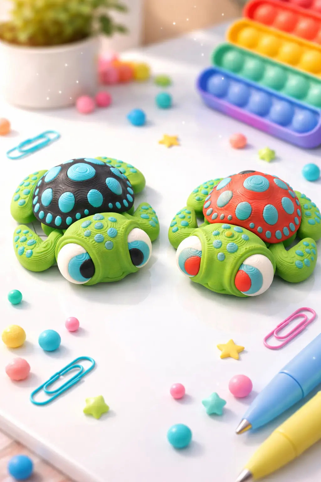 Mini Articulated Turtle Fidget Bulk Pack