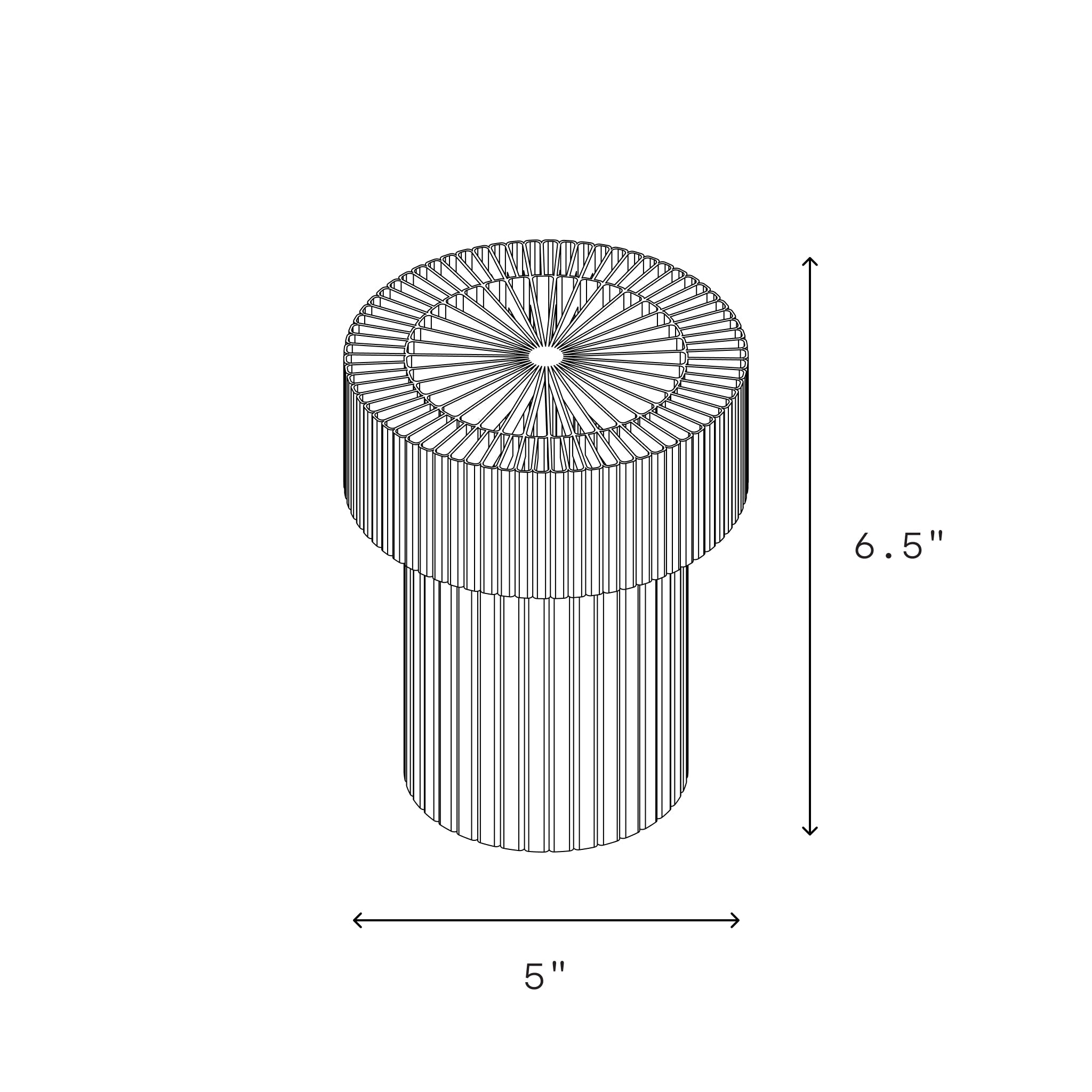 3D Printed Mini Drum Table Lamp