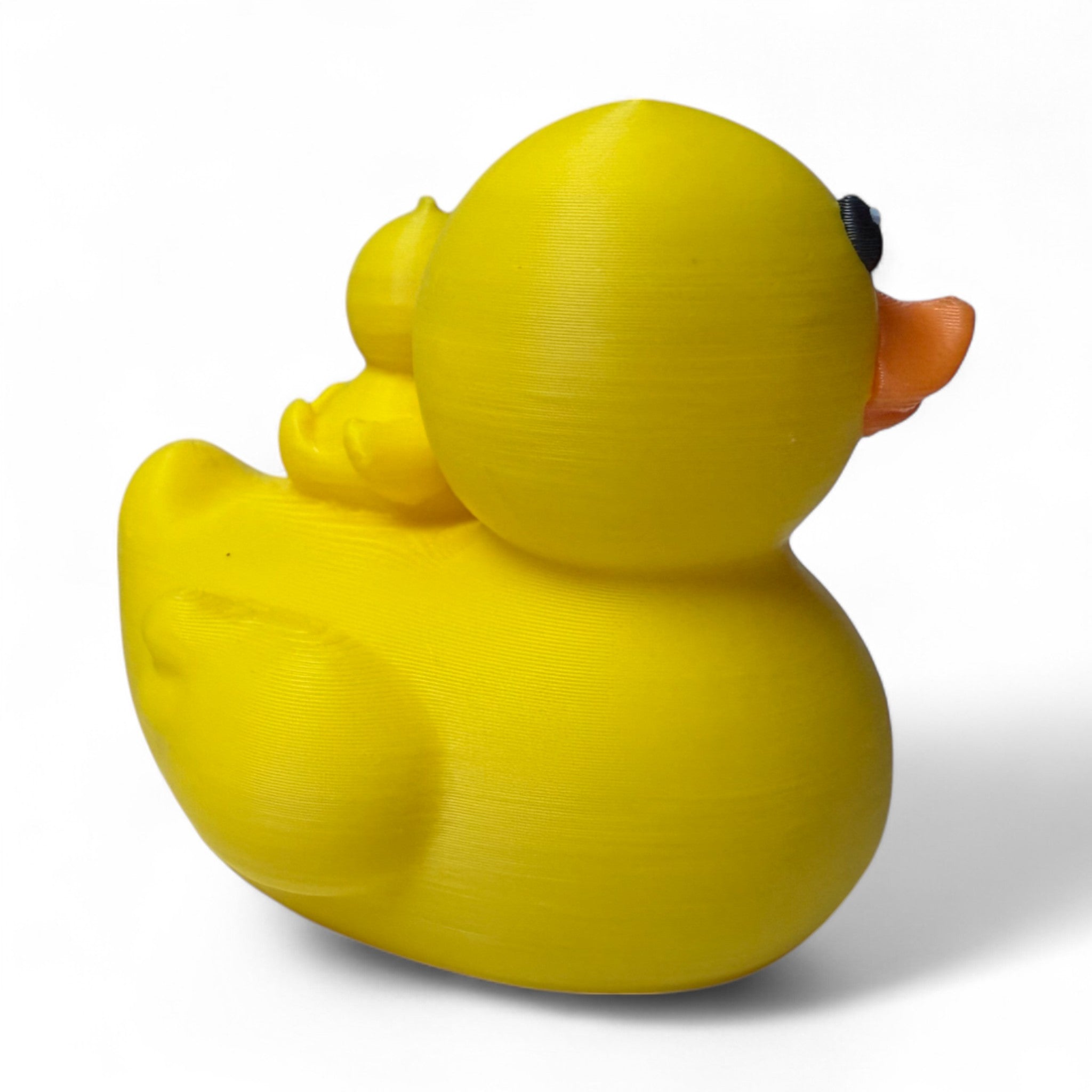 Mom Duck with Baby – 3D-Printed Duck Duo with Baby Riding on Her Back