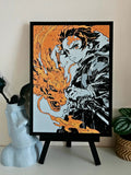 Tanjiro Hinokami Kagura HueForge Wall Art