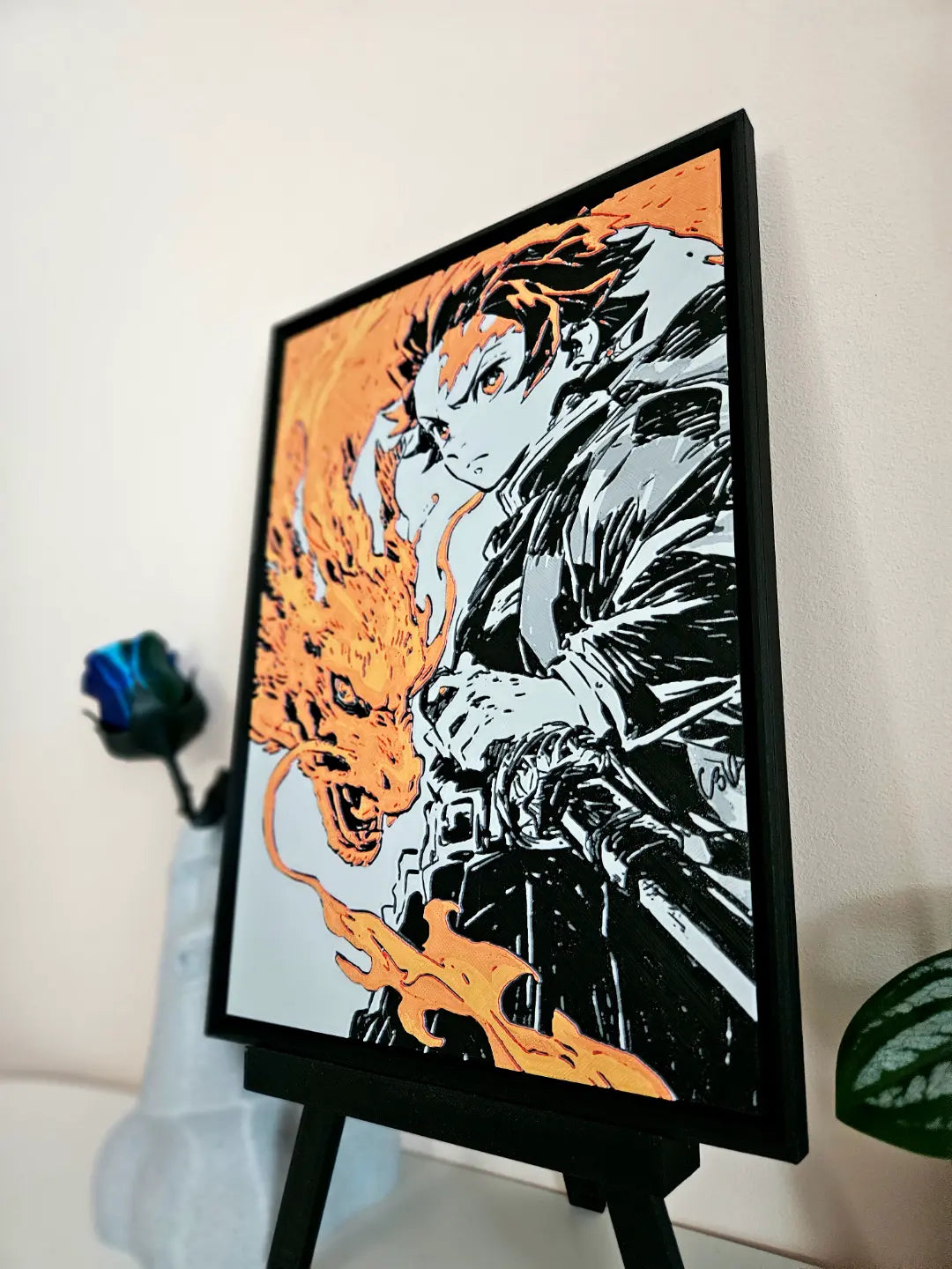 Tanjiro Hinokami Kagura HueForge Wall Art