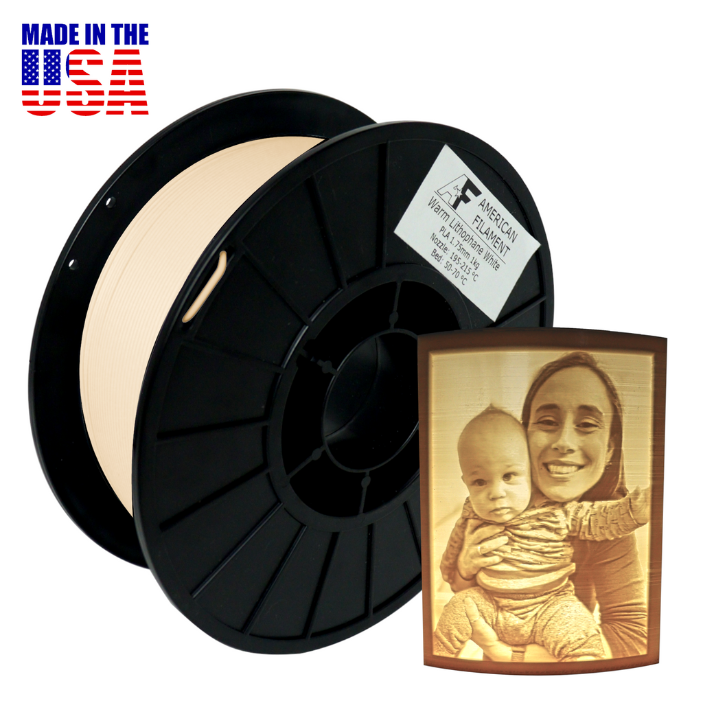 Warm Lithophane White AF 1.75mm PLA Filament for Lithophanes