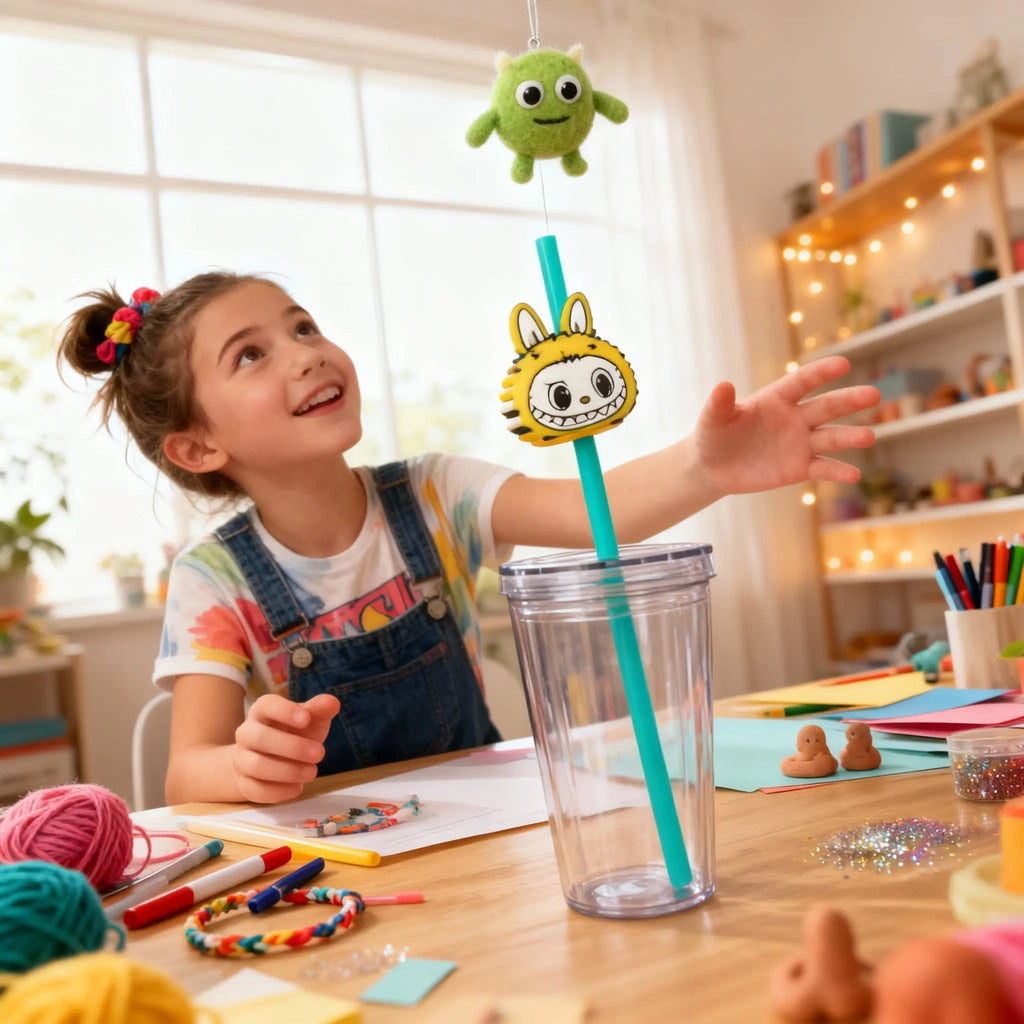 Yellow Monster Straw Topper