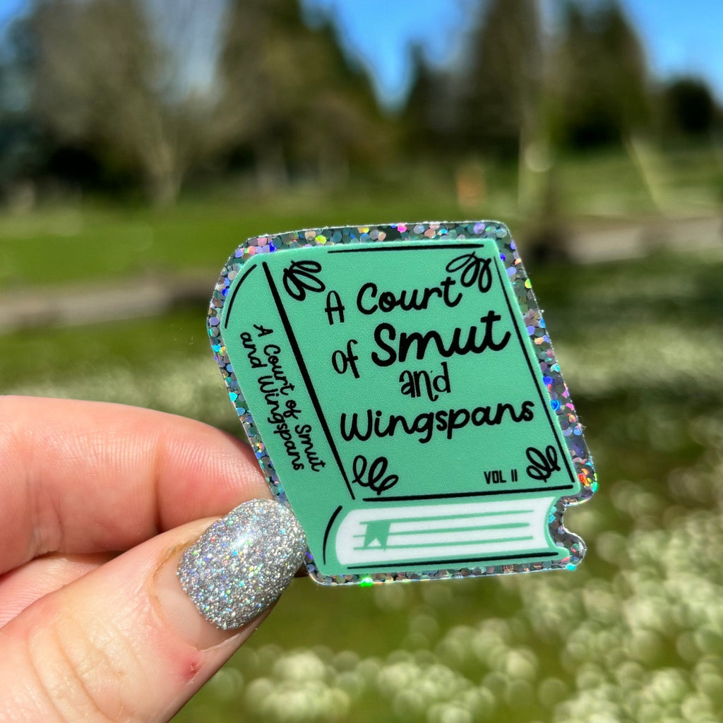 A Court of Smut and Wingspan Glitter Sticker