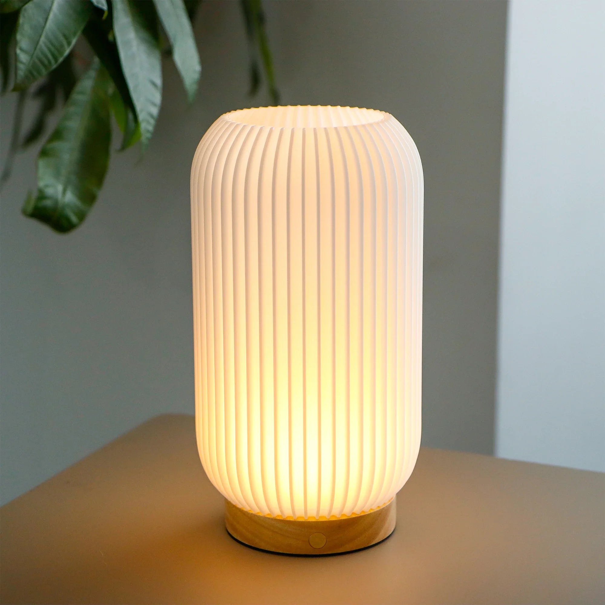 Rechargeable Ribbed Table Lamp