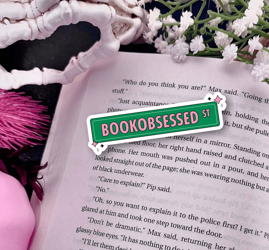 BOOKOBSESSED ST Laminated Sticker