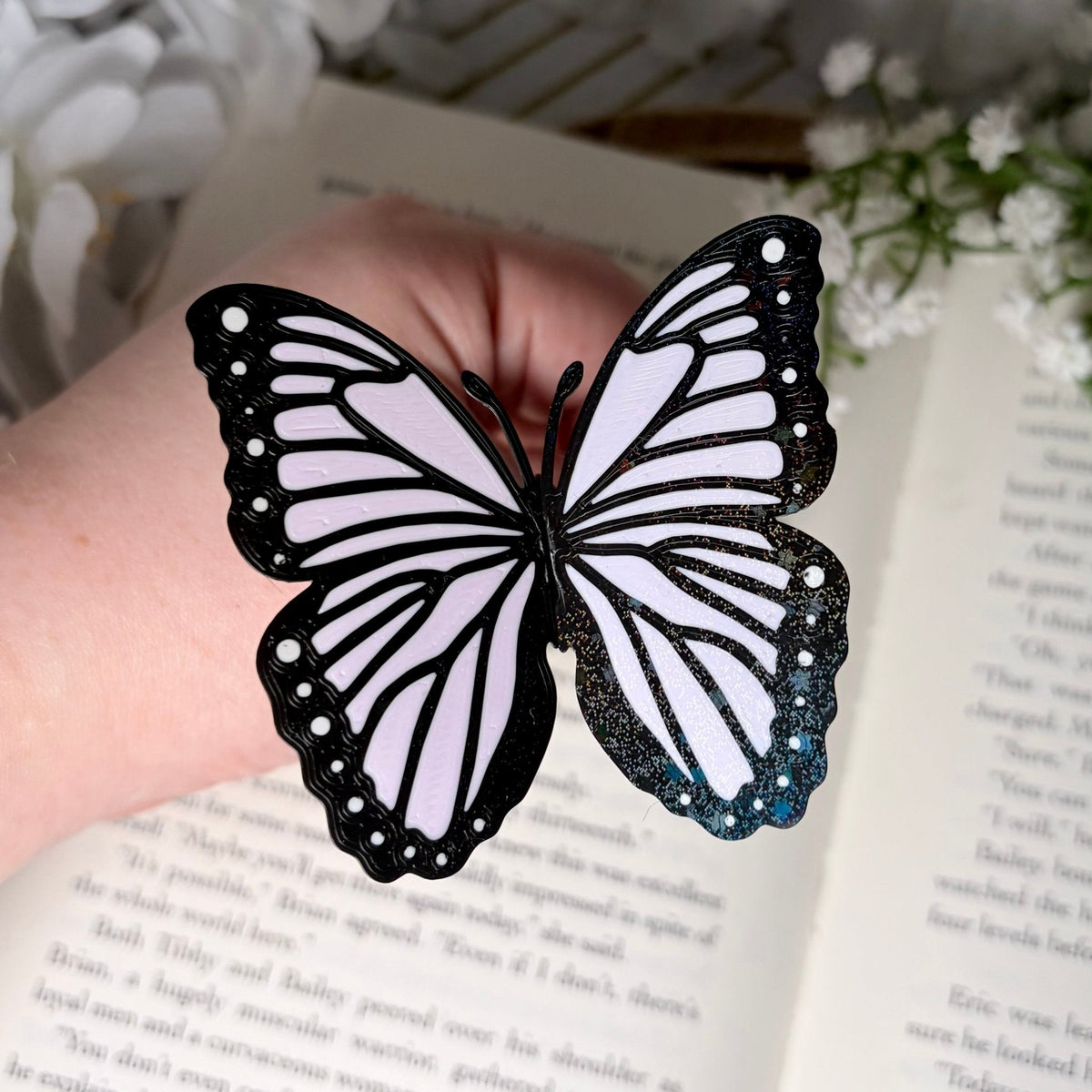 3D Printed Sparkle Butterfly Bookmark
