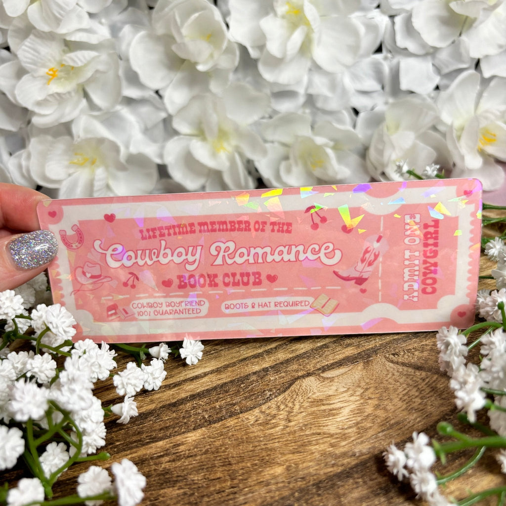 Cowboy Romance Book Club Cardstock Bookmark