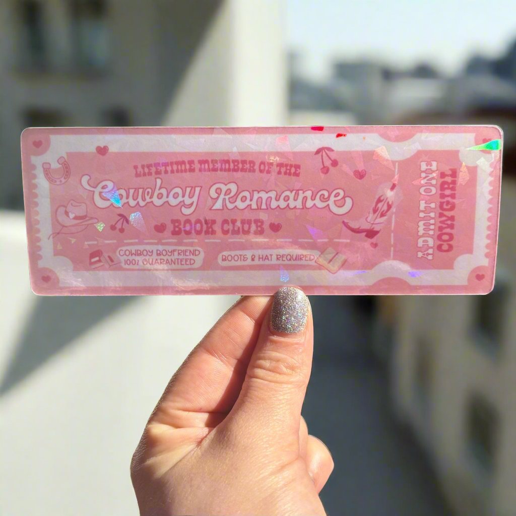 Cowboy Romance Book Club Cardstock Bookmark