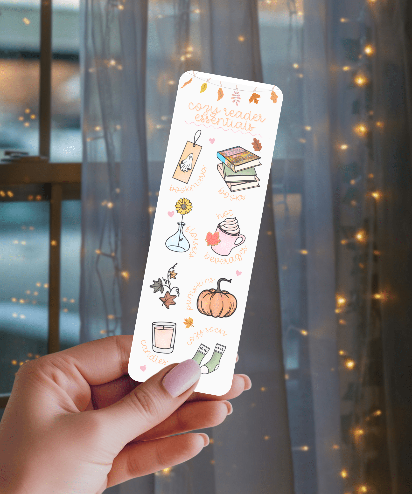 Cozy Reader Essentials Dual-Sided Matte Cardstock Bookmark