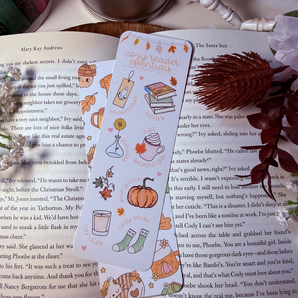 Cozy Reader Essentials Dual-Sided Matte Cardstock Bookmark