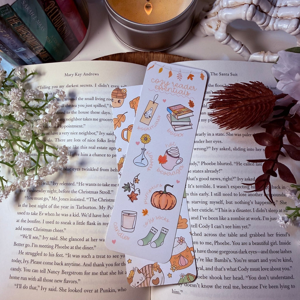 Cozy Reader Essentials Dual-Sided Matte Cardstock Bookmark