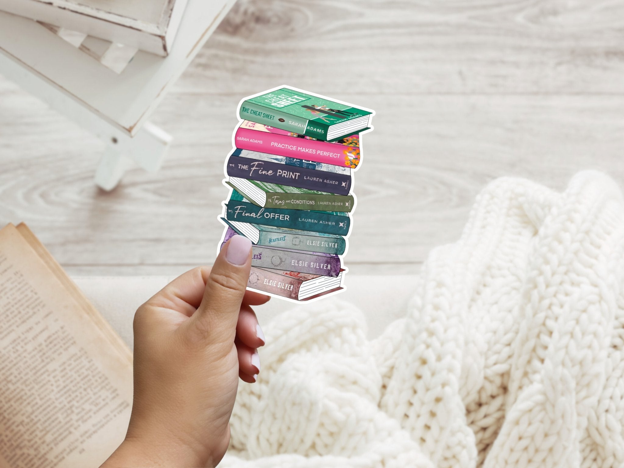 Custom Book Stack Sticker
