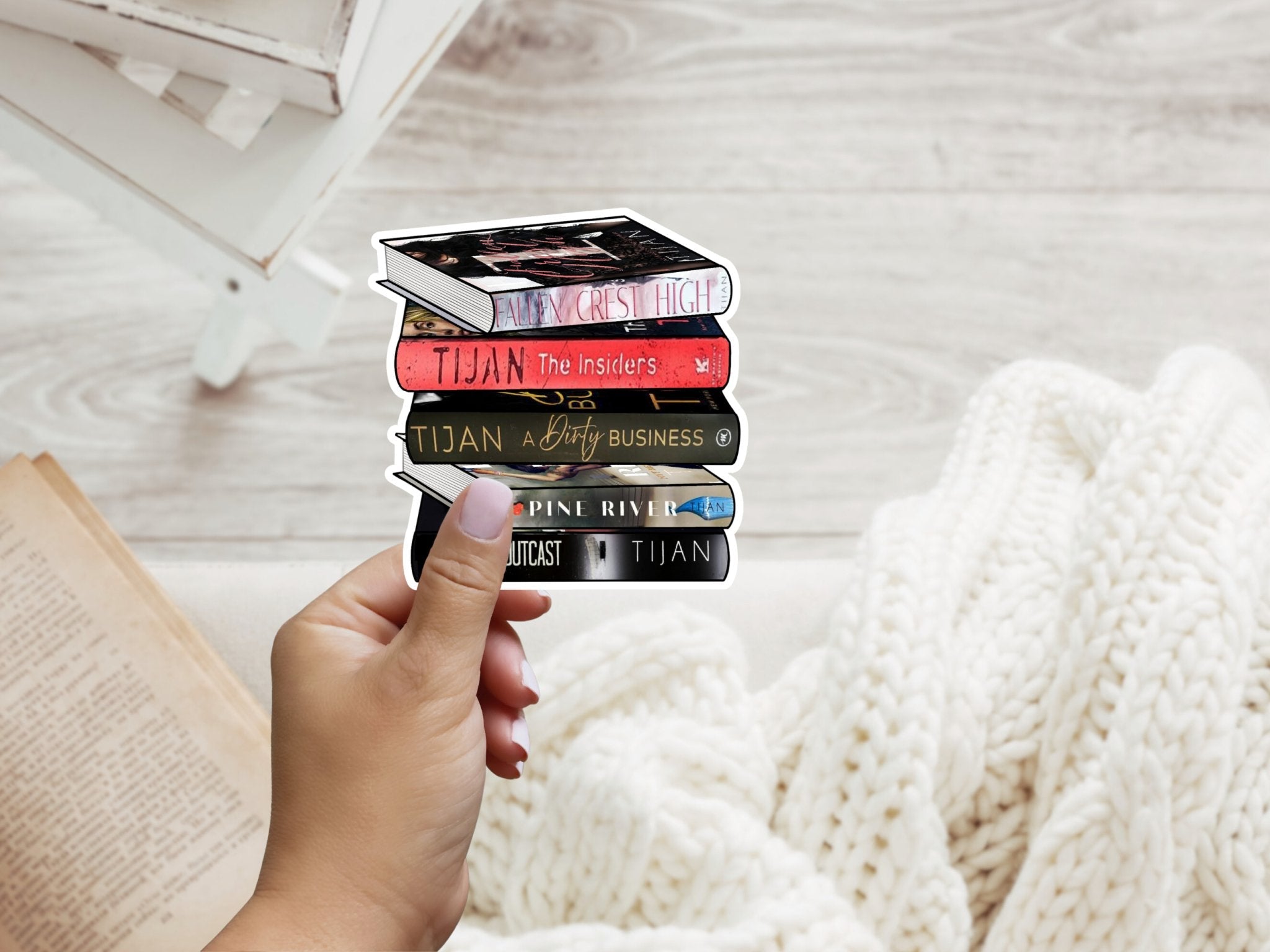 Custom Book Stack Sticker