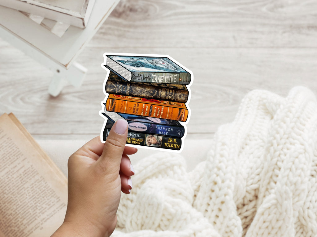Custom Book Stack Sticker