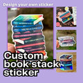 Custom Book Stack Sticker