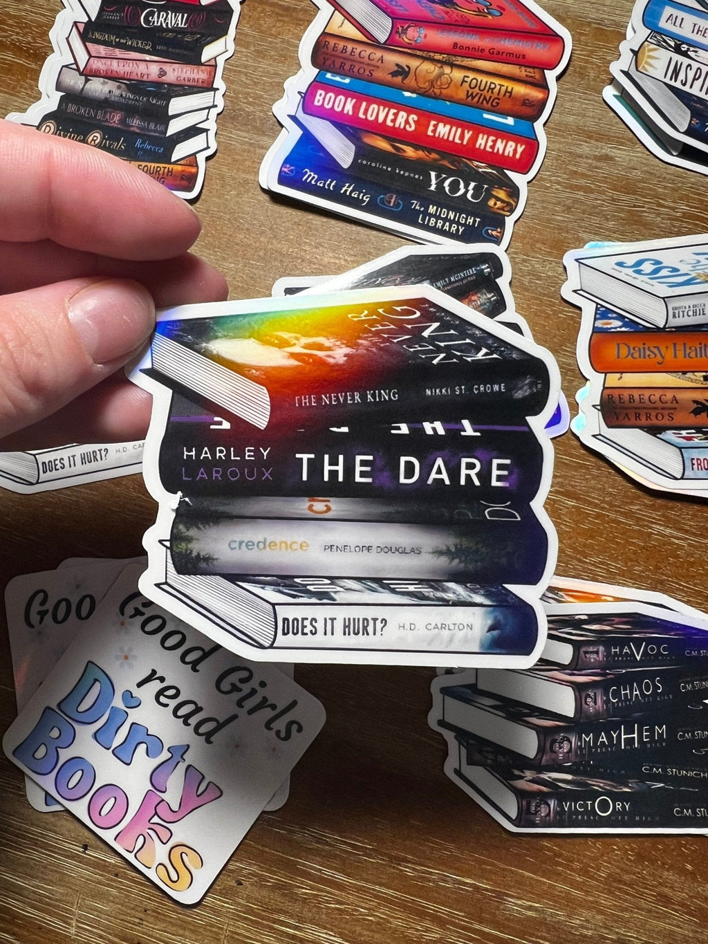 Custom Book Stack Sticker