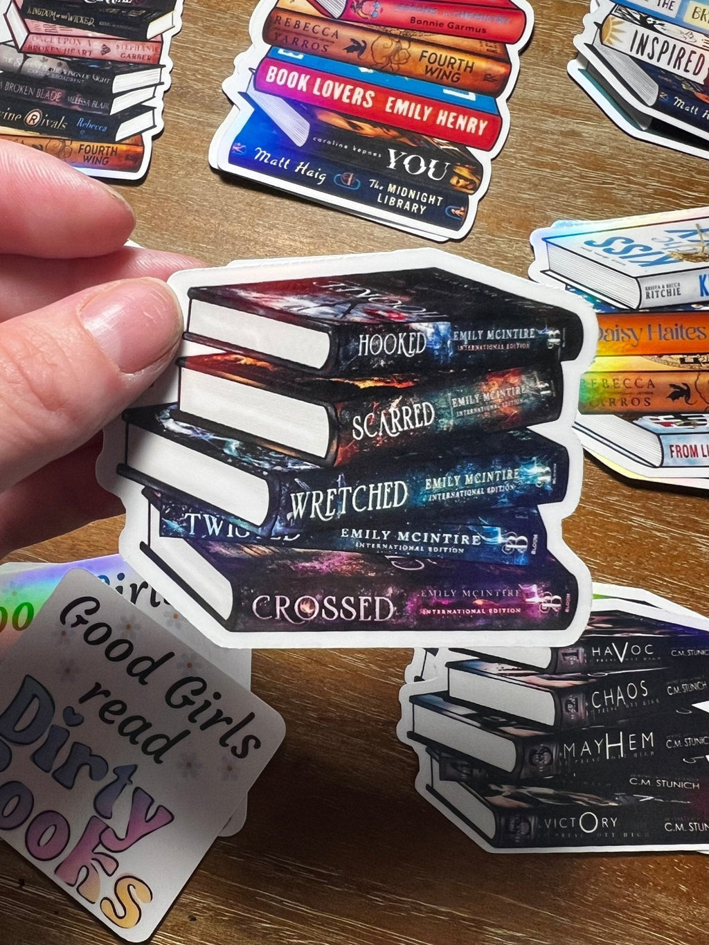 Custom Book Stack Sticker