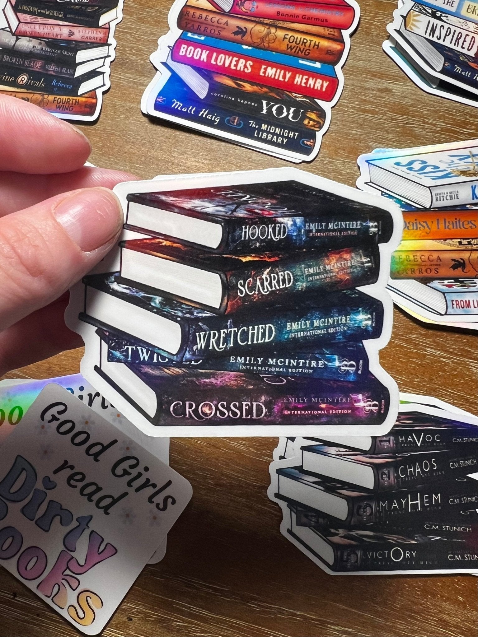 Custom Book Stack Sticker