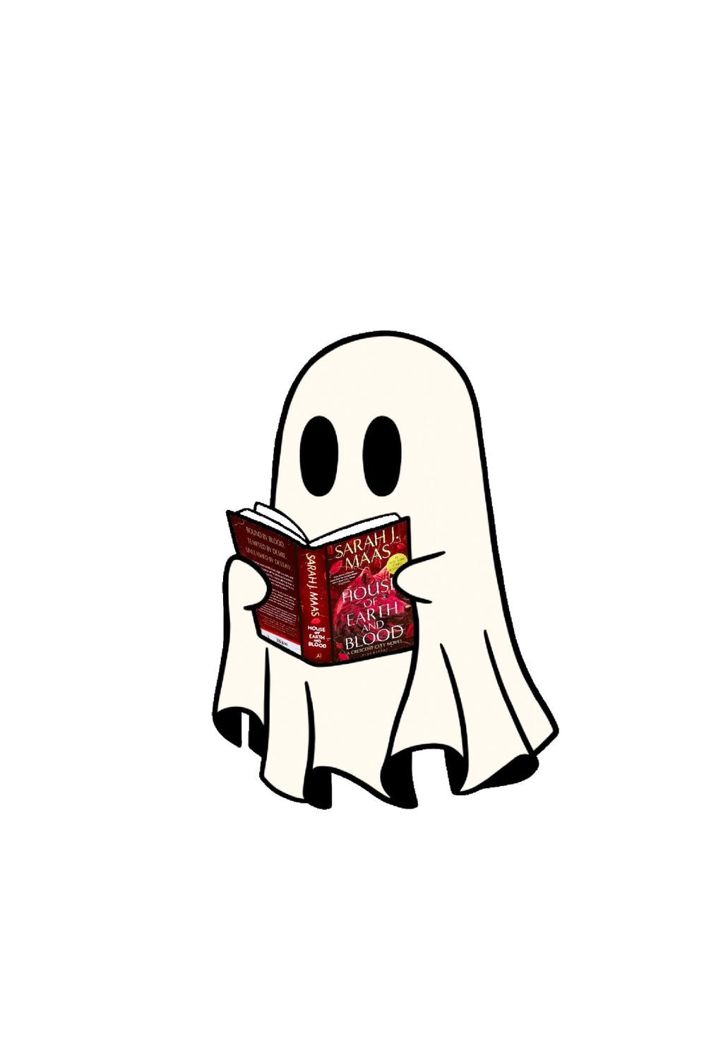Custom Ghost Reading a Book Sticker