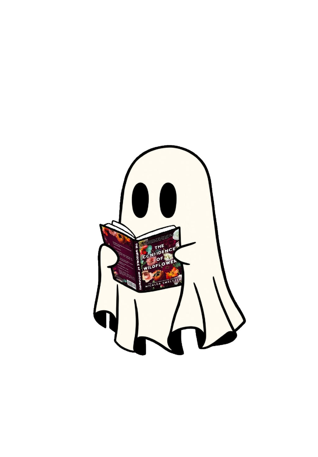 Custom Ghost Reading a Book Sticker
