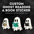 Custom Ghost Reading a Book Sticker