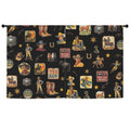 Vintage Cowboy Collage Western Curtains 52" x 63" Made in America