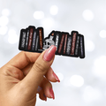Dark Romance Tropes Books and Skull Sticker