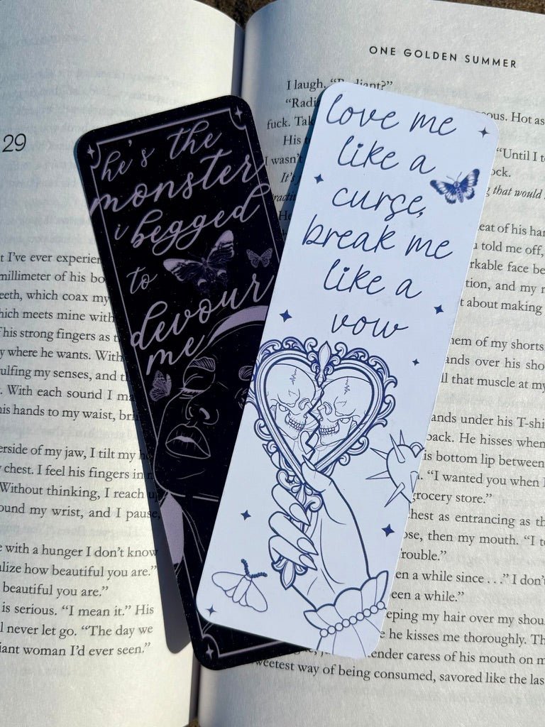 Devour Me Dark Romance Dual-Sided Matte Cardstock Bookmark