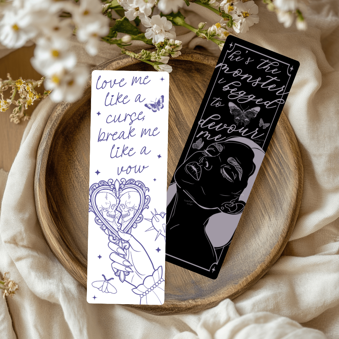 Devour Me Dark Romance Dual-Sided Matte Cardstock Bookmark
