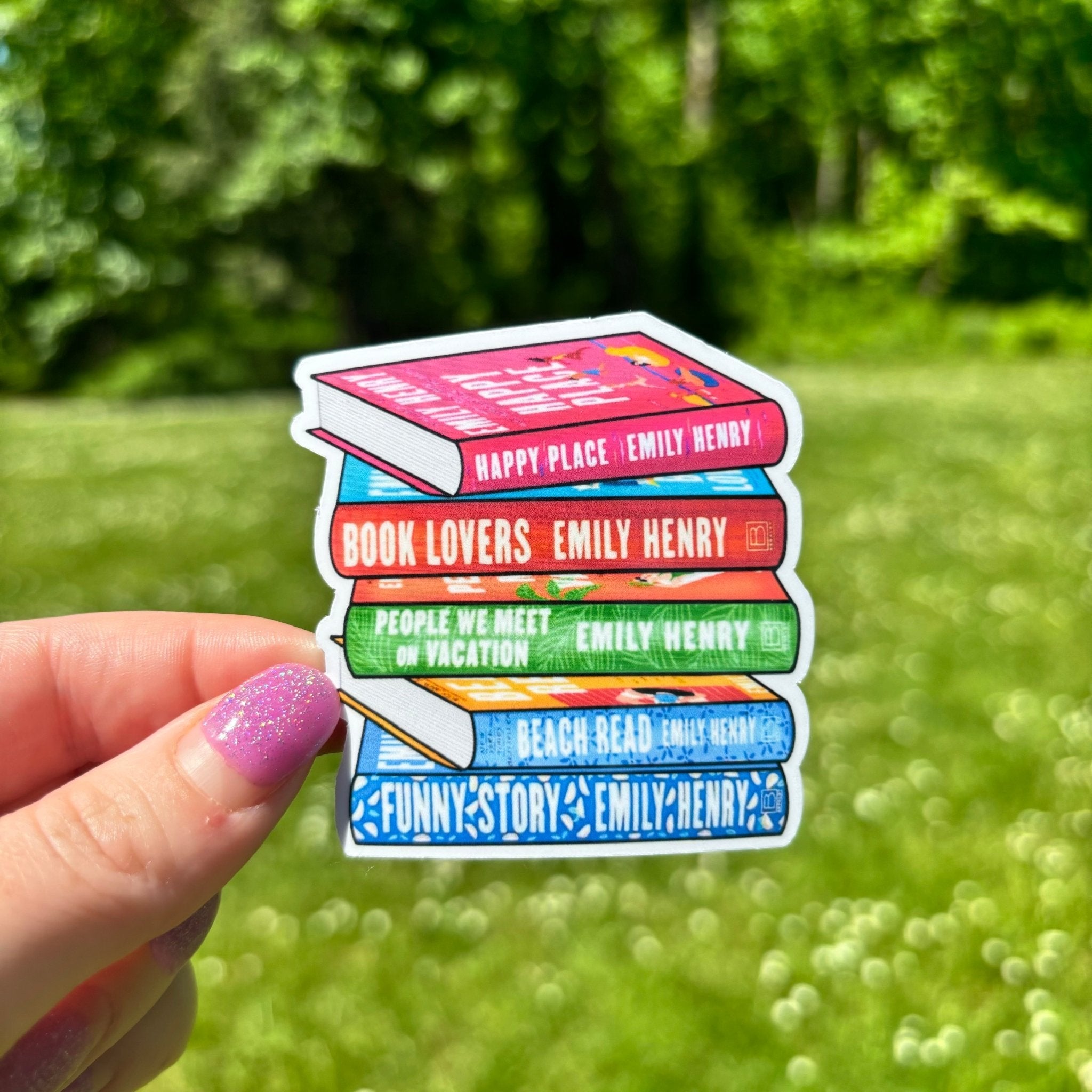 Emily Henry Bookstack Sticker