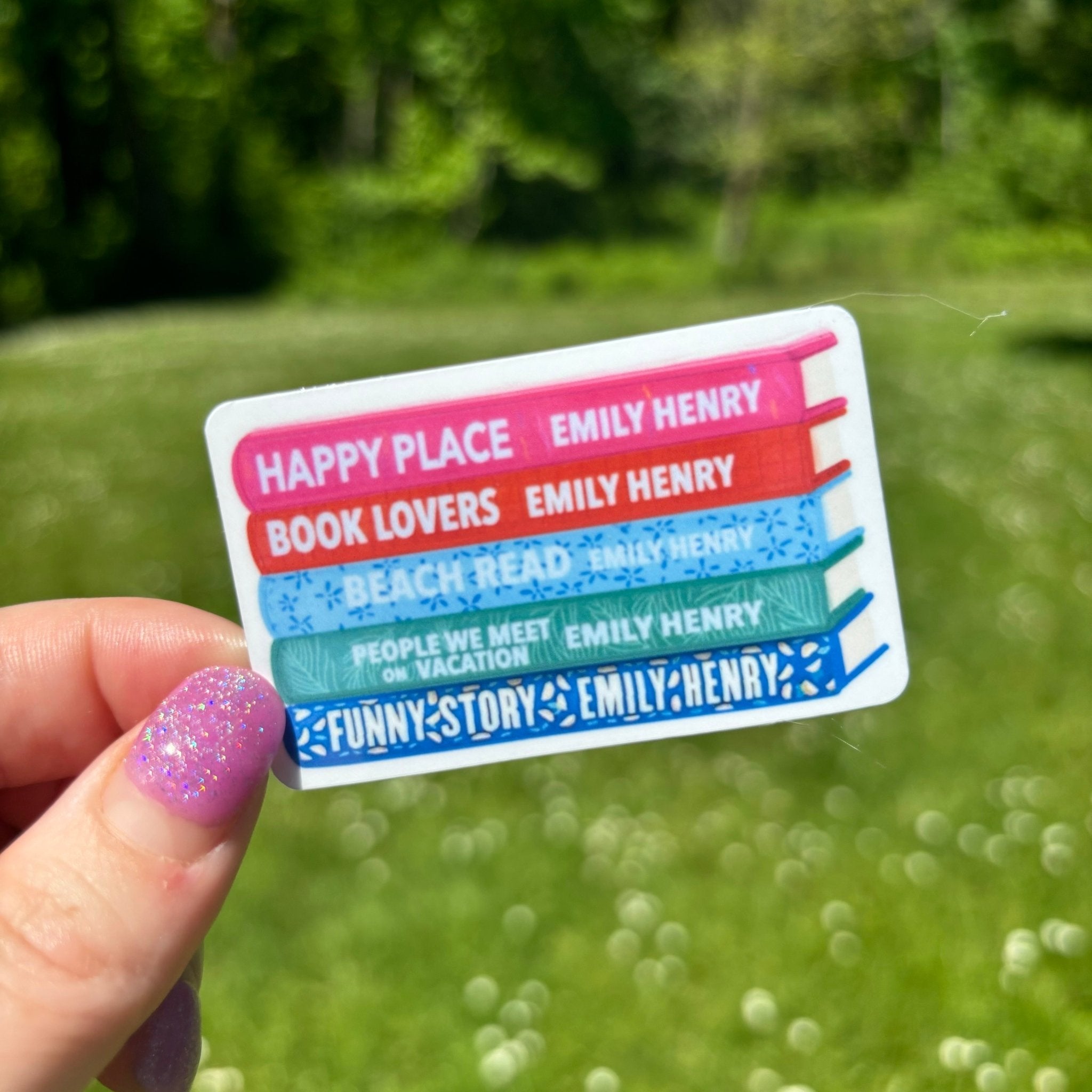 Emily Henry Bookstack Sticker