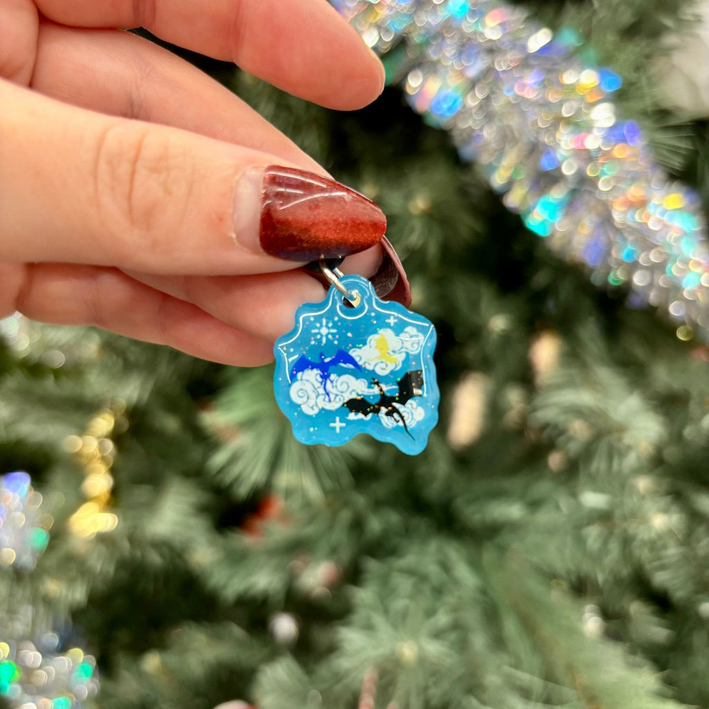 Fourth Wing Inspired Dragons Glow in the Dark Sparkle Double Sided USB-C Dust Plug Kindle Charm