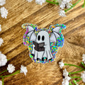 Ghost Reading Probably Fantasy Glitter Sticker