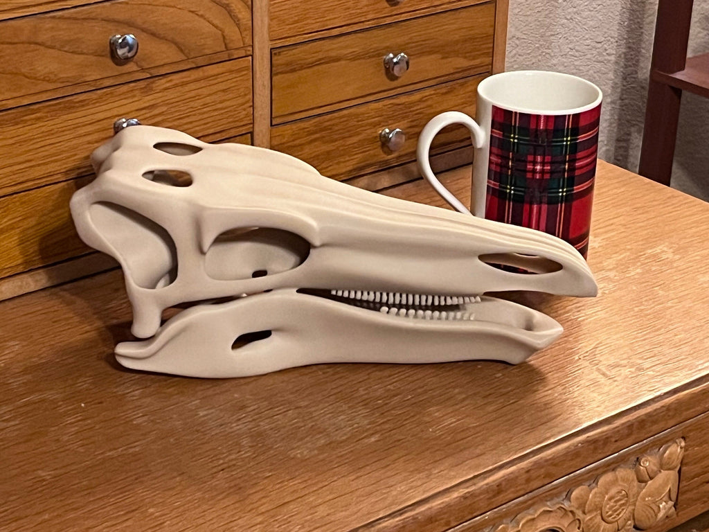 10 inch Stegosaur Skull (3D Printed PLA Plastic)