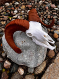 3D Printed Bighorn Sheep Skull Replica: Gothic Altar Decor