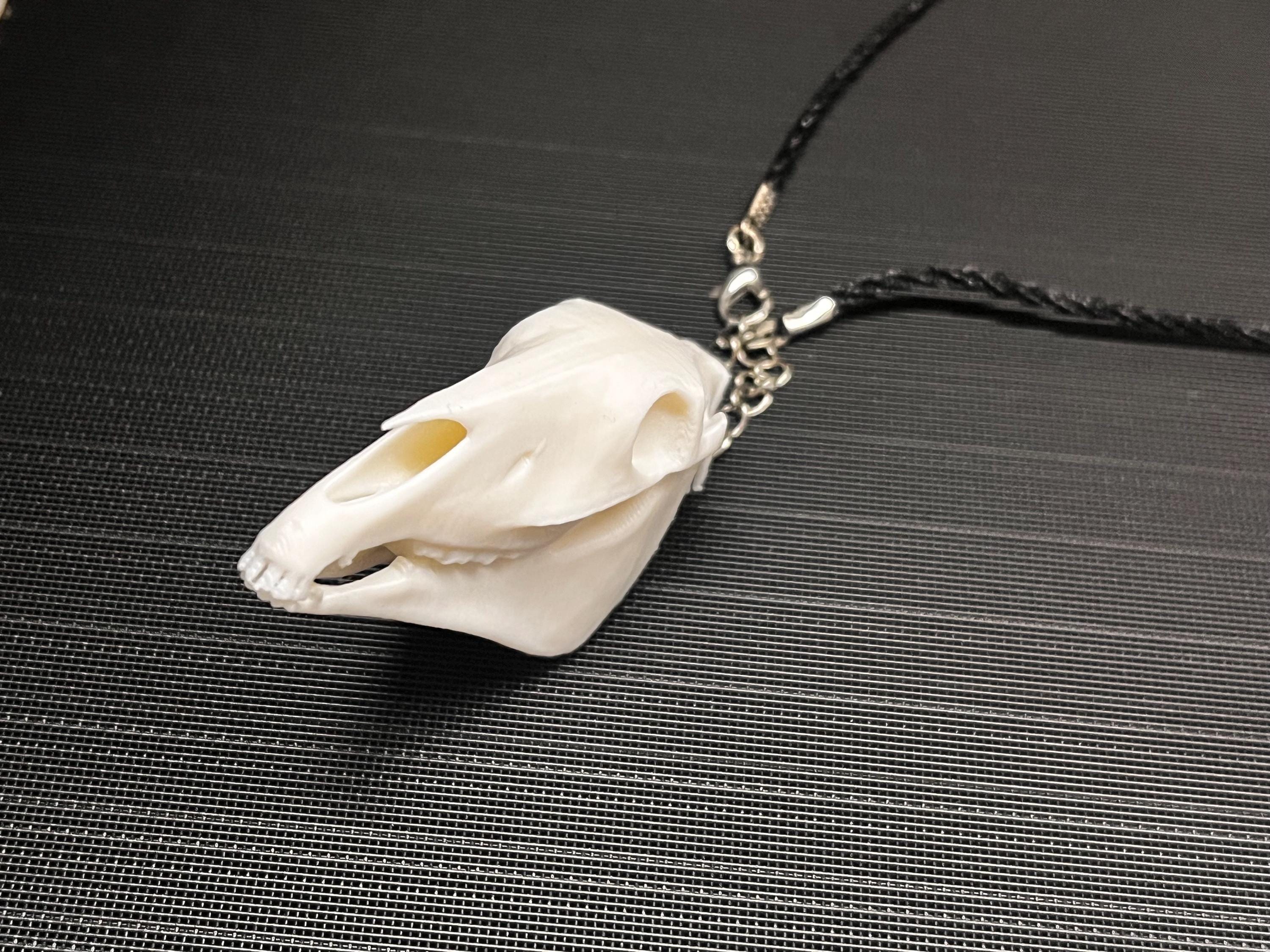Horse Skull Pendant (3D Printed PLA Plastic)