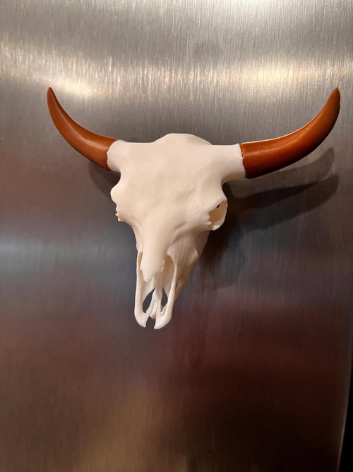 3D Printed Bison Skull Magnet