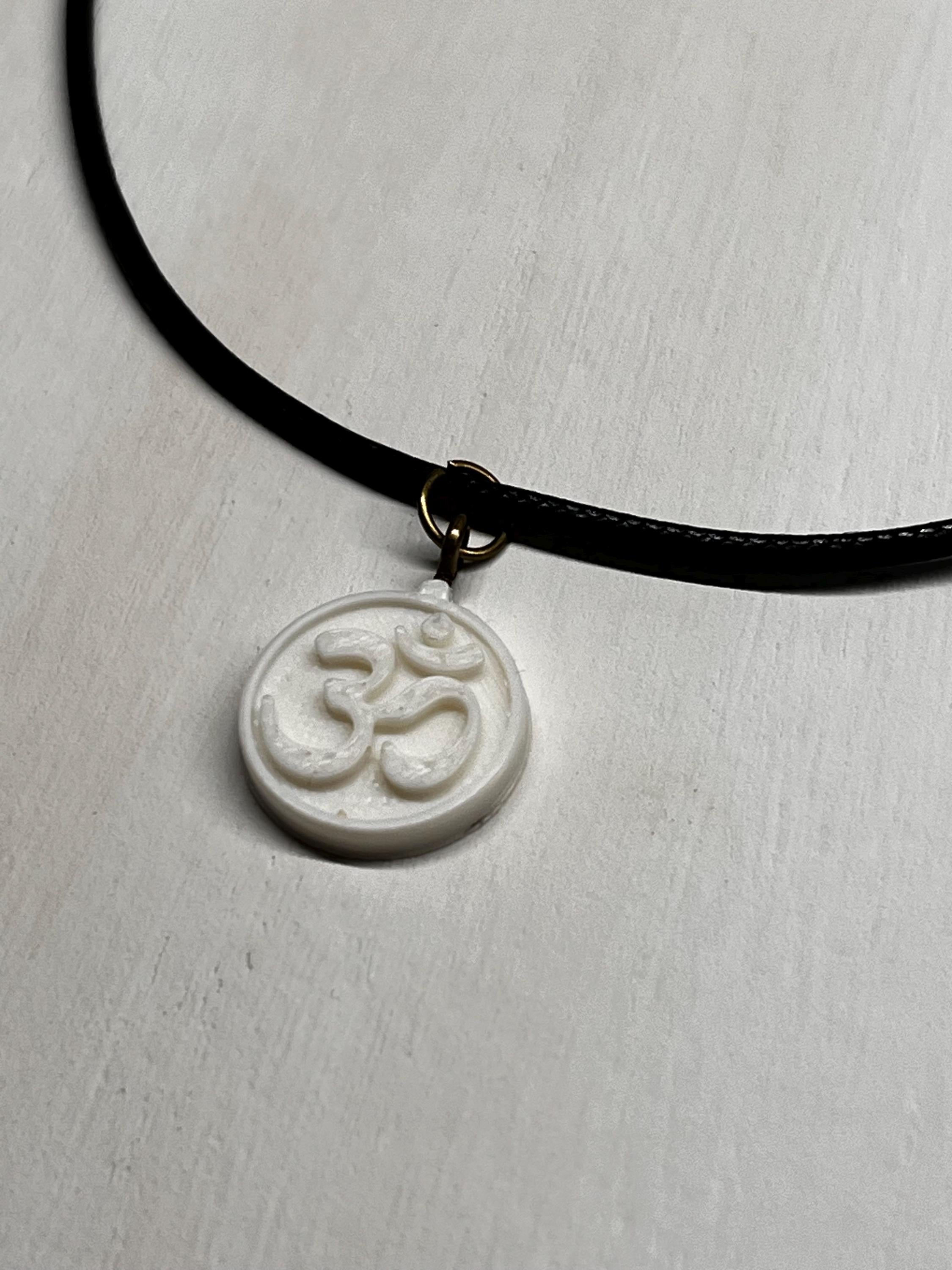 Aum Pendant (3D Printed PLA Plastic)