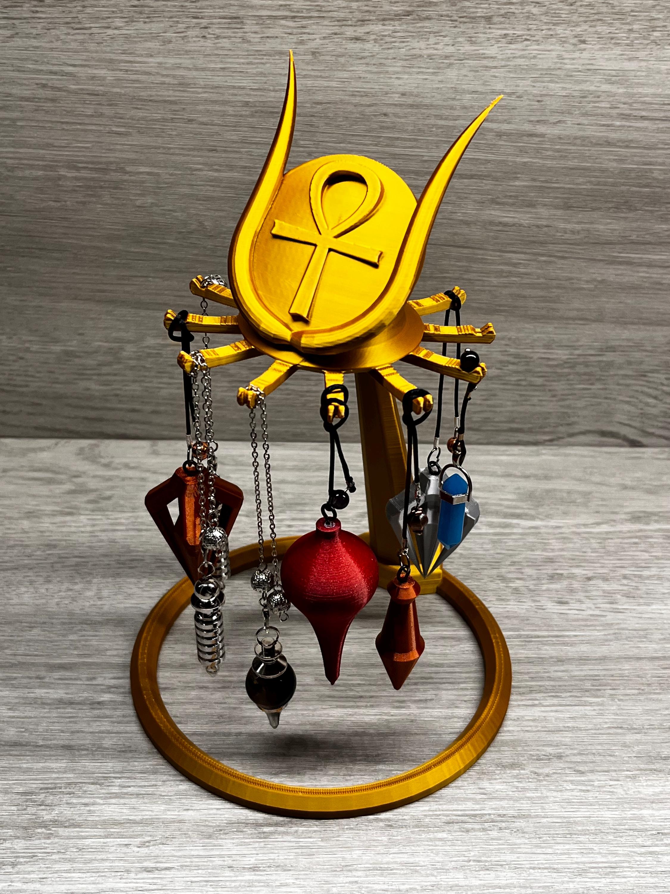 ISIS Ankh Multi-Pendulum Stand (9 inches) (3D Printed PLA Plastic)