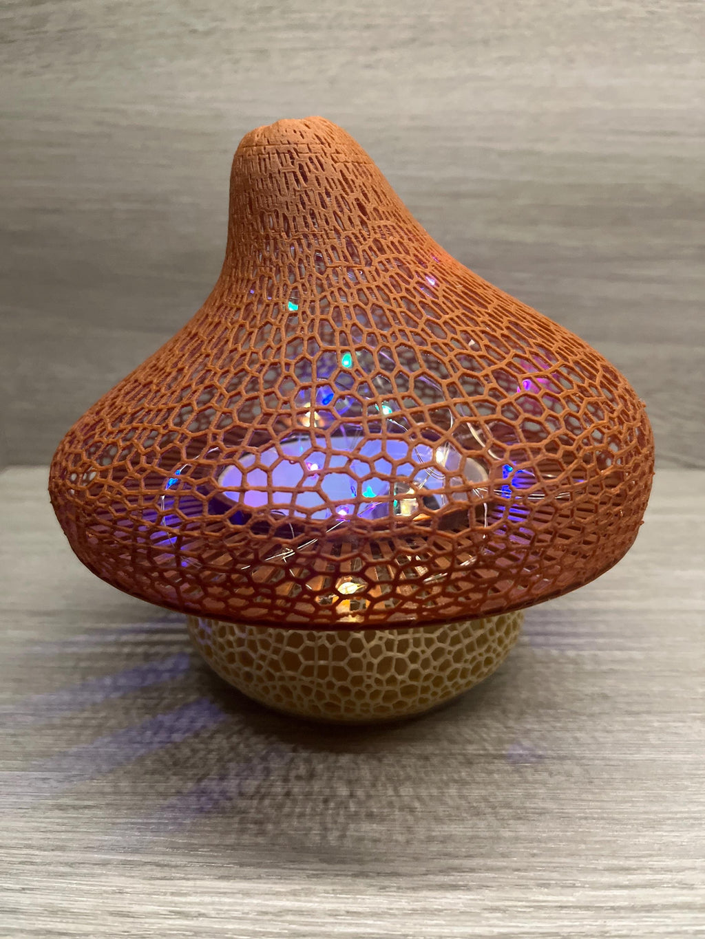 Large 8 inch Mushroom Lattice Solar Light
