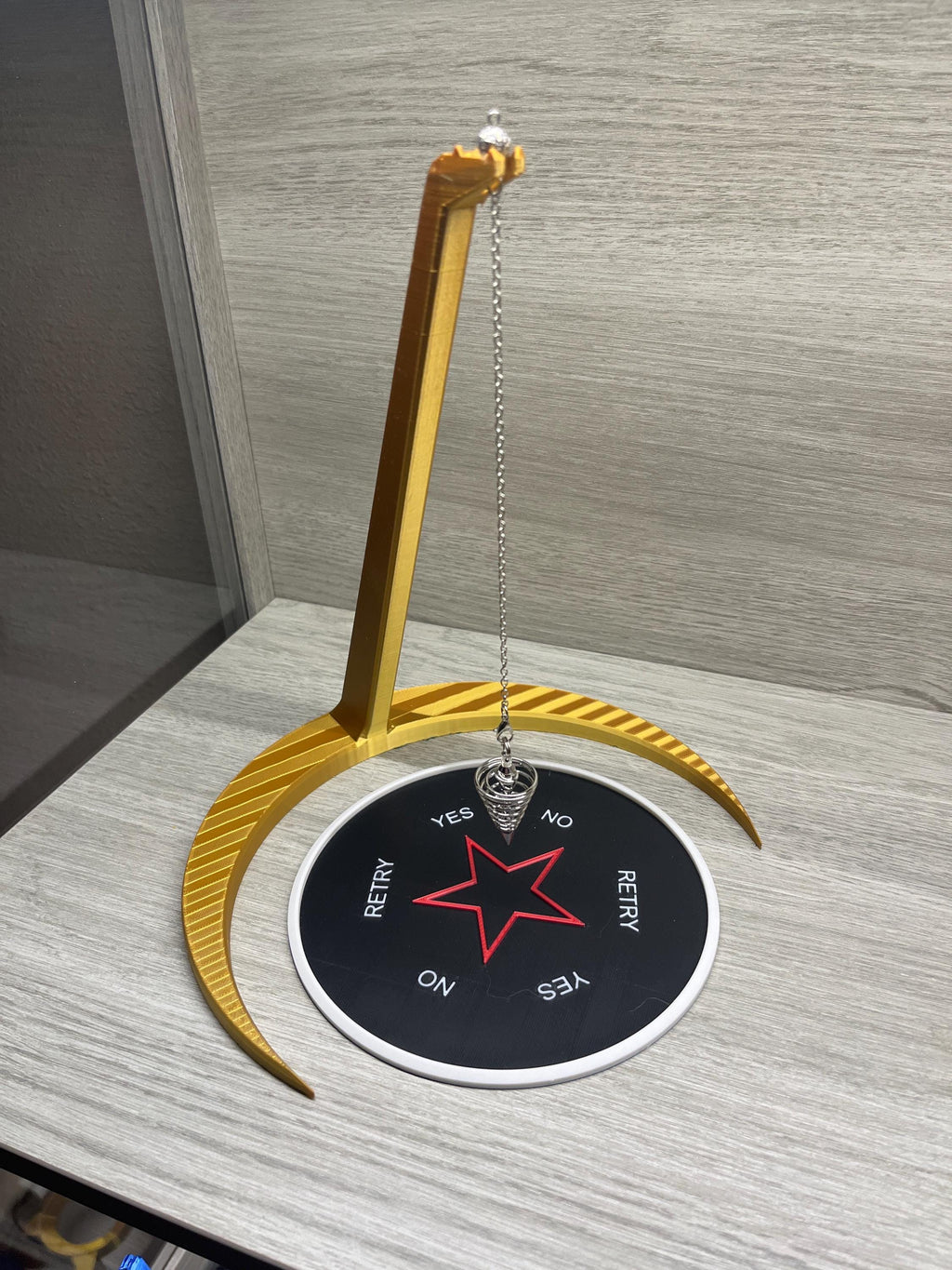 Extra Large  Moon Stand (3D Printed PLA Plastic) for 8 inch divination boards.