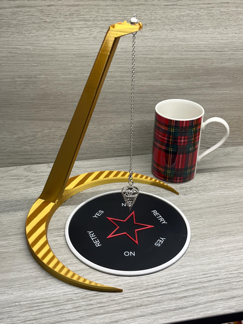 Extra Large  Moon Stand (3D Printed PLA Plastic) for 8 inch divination boards.