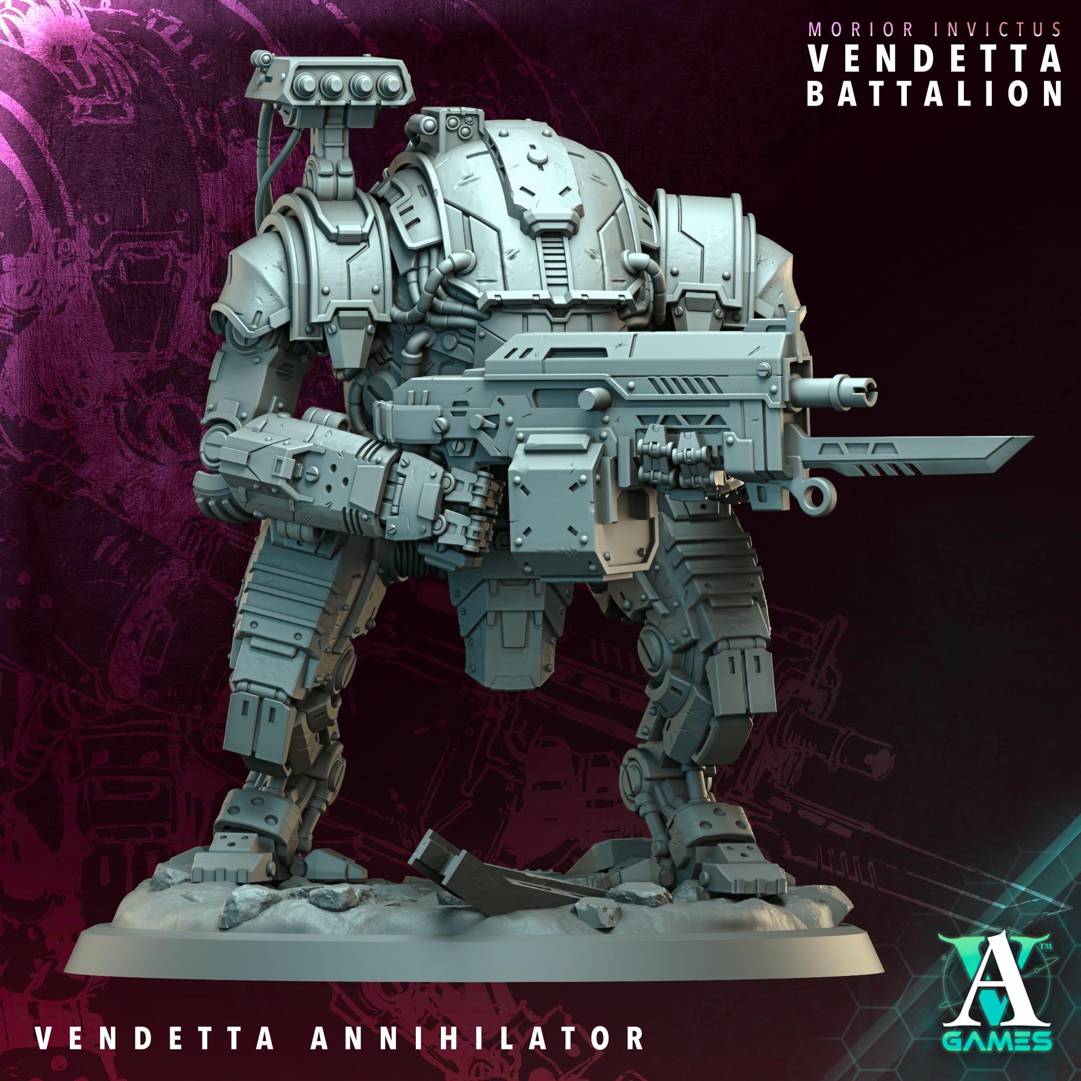 Vendetta Annihilator and Linebreaker Miniatures