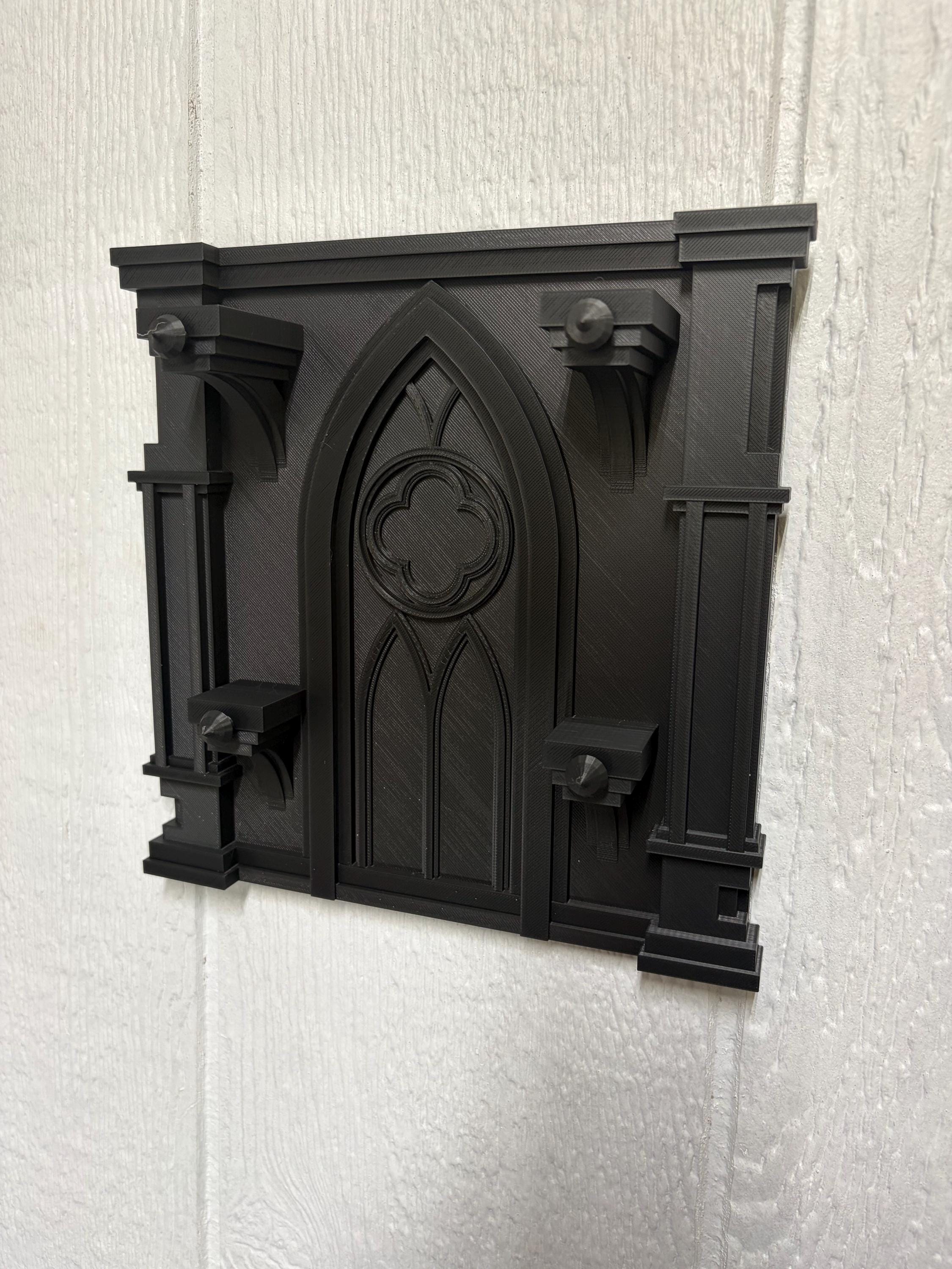 Gothic Wall Mounted Key Hook - 3D Printed Dark Decor Organizer