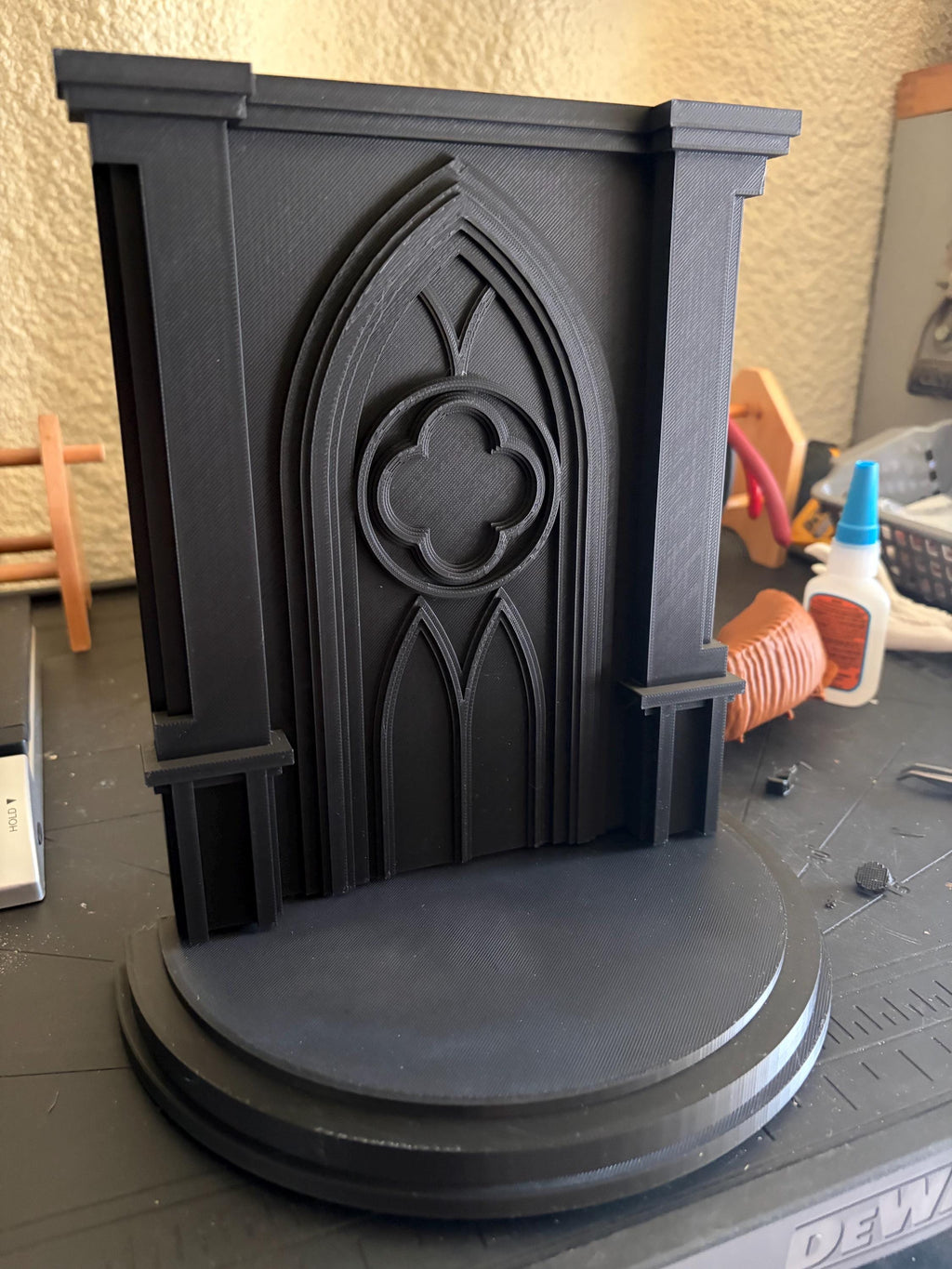 Gothic Altar and Ceremonial Shelf - 3D Printed Goth Relief Decor