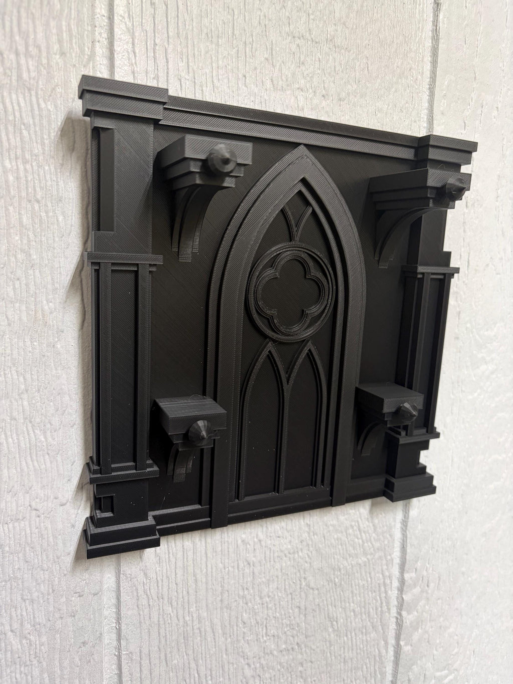 Gothic Wall Mounted Key Hook - 3D Printed Dark Decor Organizer